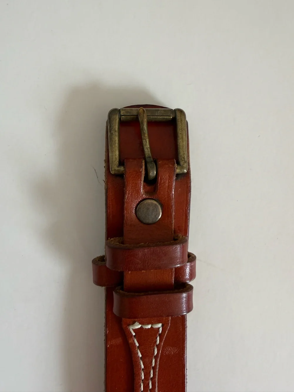 Vintage L.L.Bean Brown Leather Ranger Belt USA Made Size 30